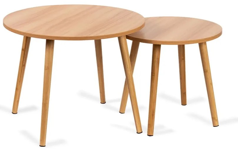 Natúr színű kerek dohányzóasztal szett 2 db-os ø 60 cm Luke – Bonami Essentials