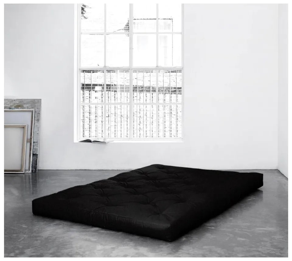 Fekete közepes keménységű futon matrac 140x200 cm Coco Black – Karup Design