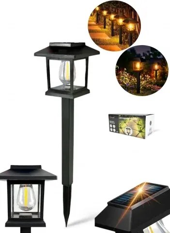 Napelemes LED oszloplámpa - Sunlight A6109 - 38 cm - 2 db-os szett