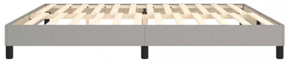 világosszürke szövet rugós ágykeret 200 x 200 cm