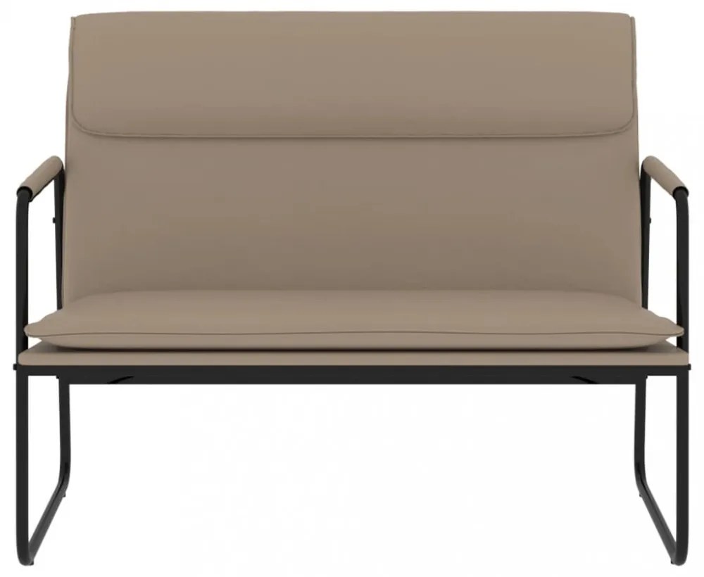 kávészínű műbőr pad 100 x 64 x 80 cm