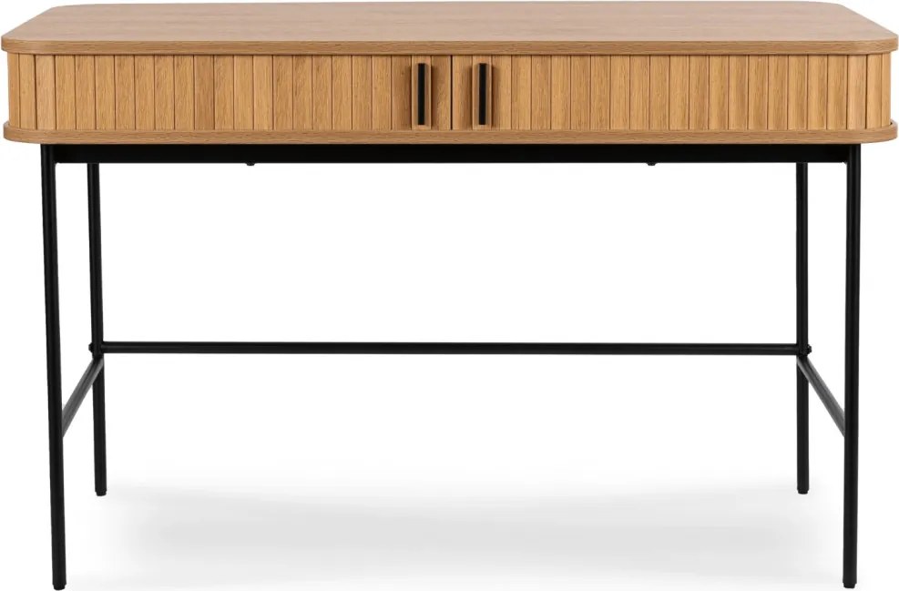 Íróasztal 120 cm, bordázott tölgy kivitelben TRISH