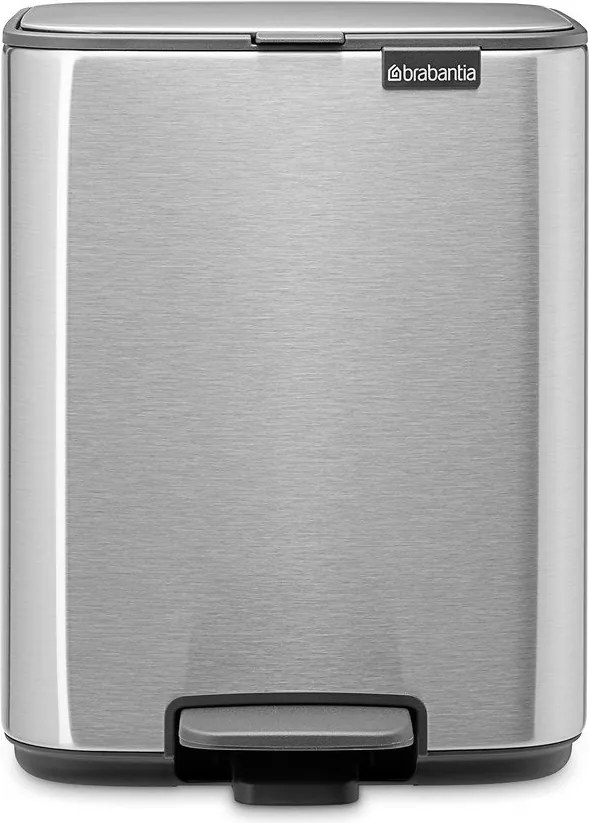 Matt ezüstszínű acél pedálos szemetes 7 l Bo – Brabantia