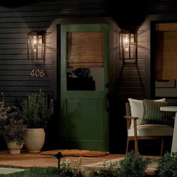 Kichler KL-HONE-M-BKT - Kültéri fali lámpatest HONE M 1xE27/60W/230V IP44