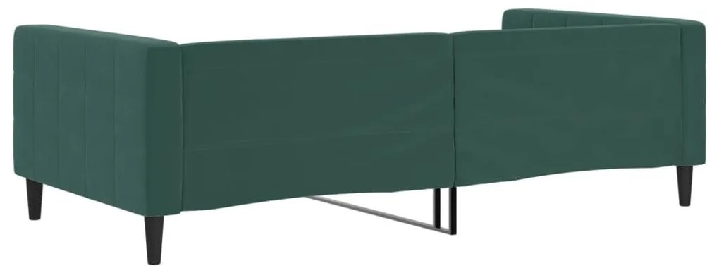 sötétzöld bársony kanapéágy keret 100 x 200 cm