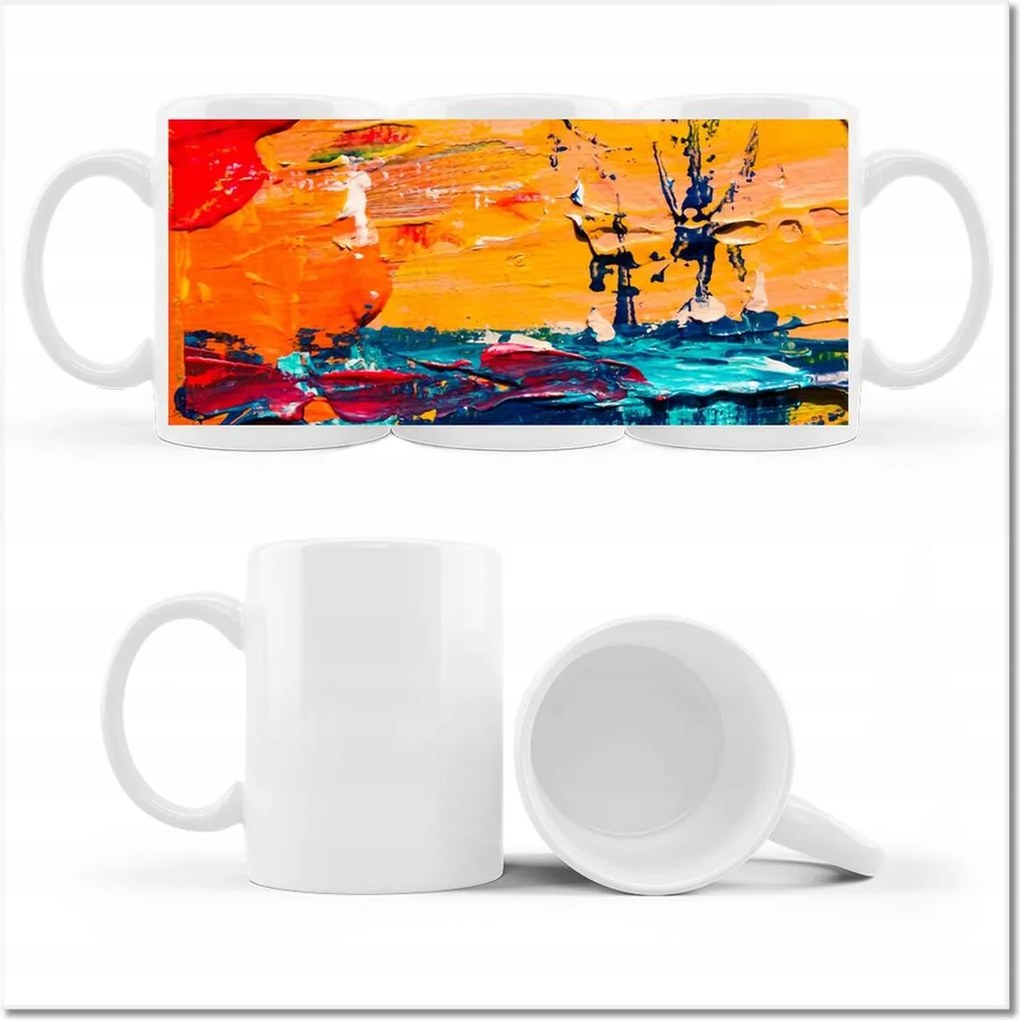 Androméda absztrakt nyomott mintás bögre