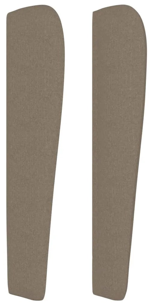 tópszínű szövet fejtámla szárnyakkal 163 x 23 x 118/128 cm