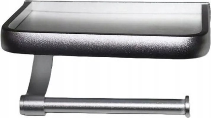 Papírtartó polccal akasztó Aqua Mercado 2902949 ezüst