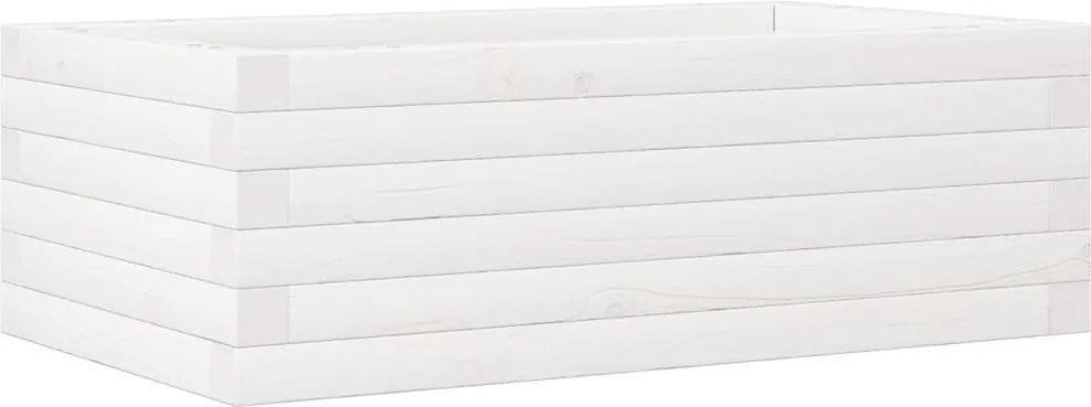 vidaXL fehér tömör fenyő virágláda 70 x 40 x 23 cm