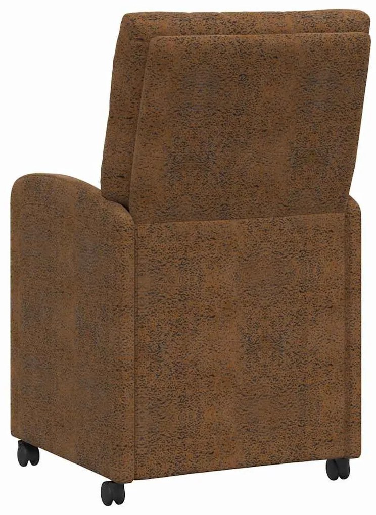 Kerekes Étkező Székek 2 pcs Barna 58 x 67 x 97 cm Műbőr velúr