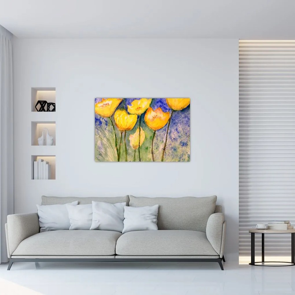 Kép - sárga tulipán (90x60 cm)