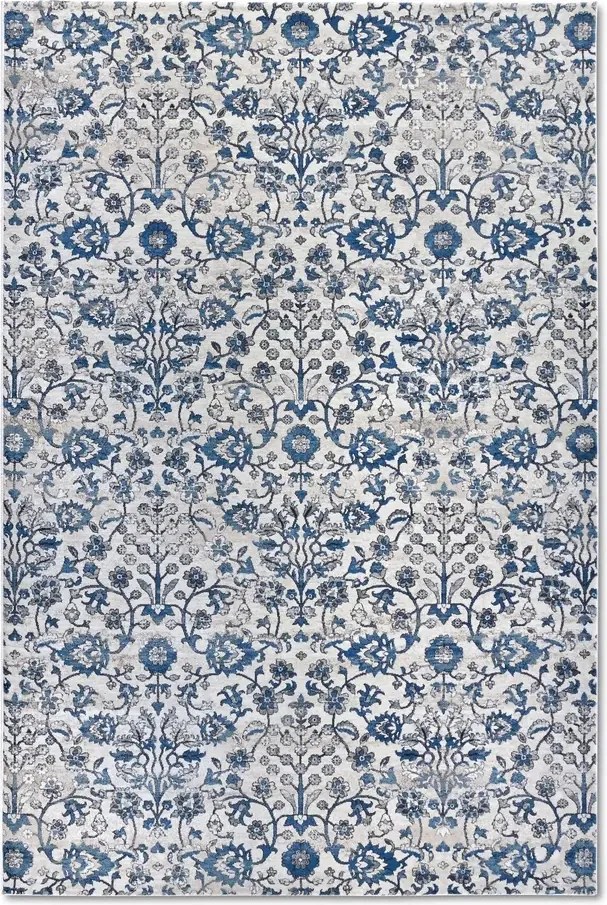 Hagyományos szőnyeg nappaliba 160x235cm,klasszikus krémkék mintás