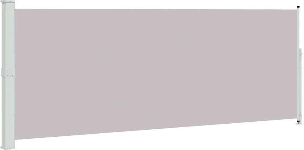 vidaXL szürke behúzható oldalsó terasznapellenző 180 x 500 cm