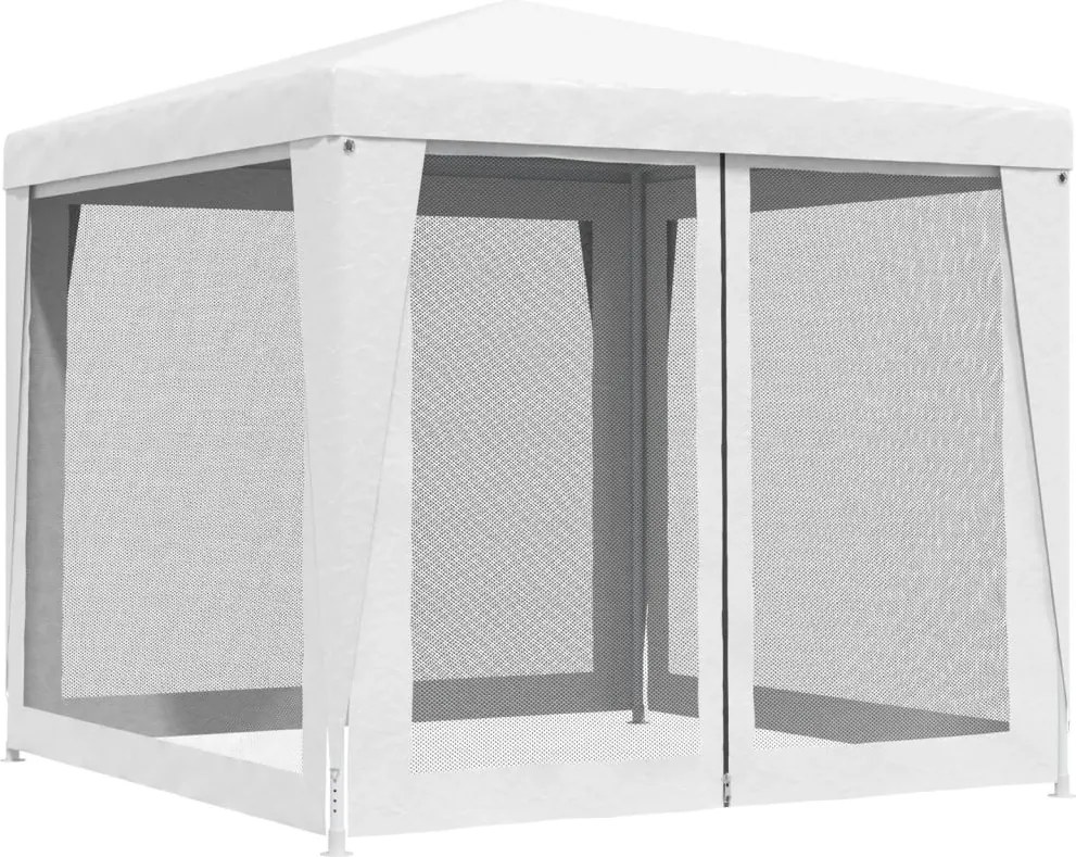 Fehér partisátor 4 hálós oldalfallal 2,5 x 2,5 m