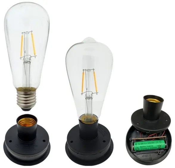 LED Napelemes lámpa LUISA 1xE27/1,2V IP44