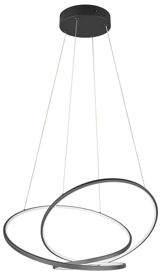 Matt fekete LED dimmelhető függőlámpa Darvin – Trio