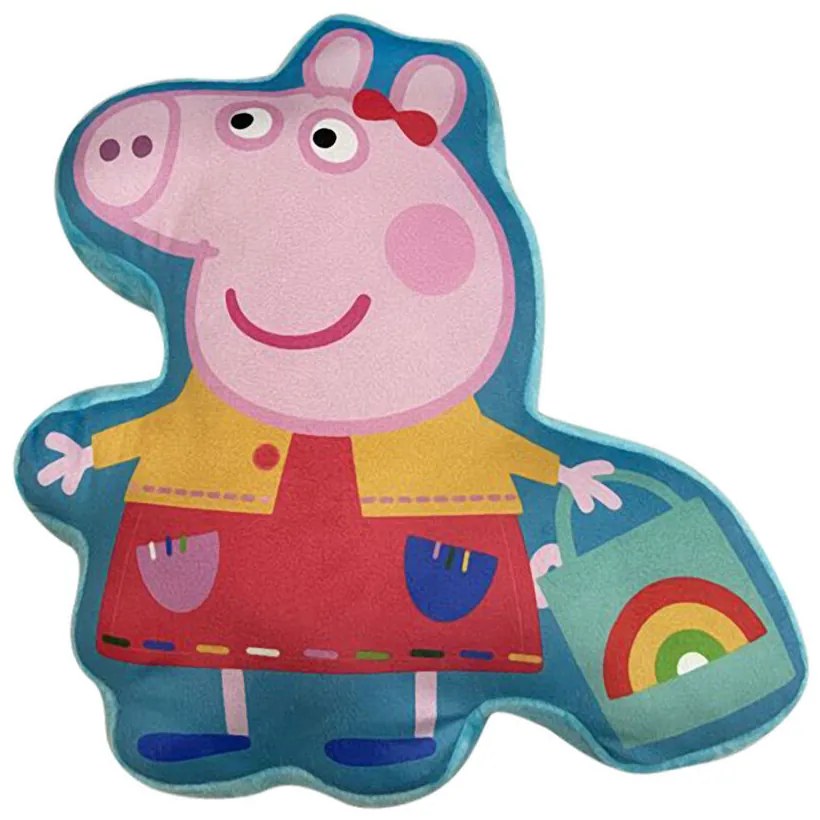 Peppa malac Shopping formapárna, díszpárna 35 cm Velúr