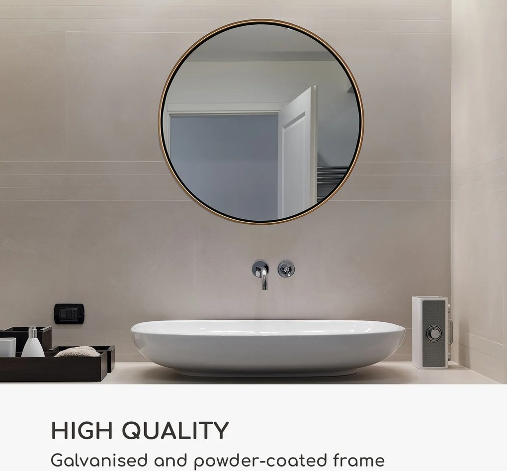 Casa Chic Fournier Fali tükör fém kerettel kerek 58.8 x 58.8 cm