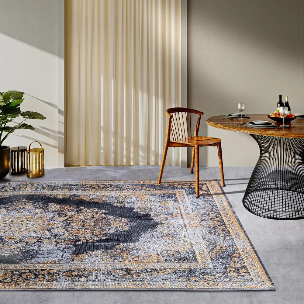 Antracitszürke-aranyszínű kültéri szőnyeg 200x285 cm Martha – Villeroy&amp;Boch