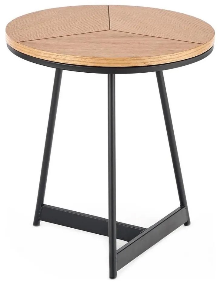 Kávésasztal CARIDA 49x45 cm fekete/tölgy