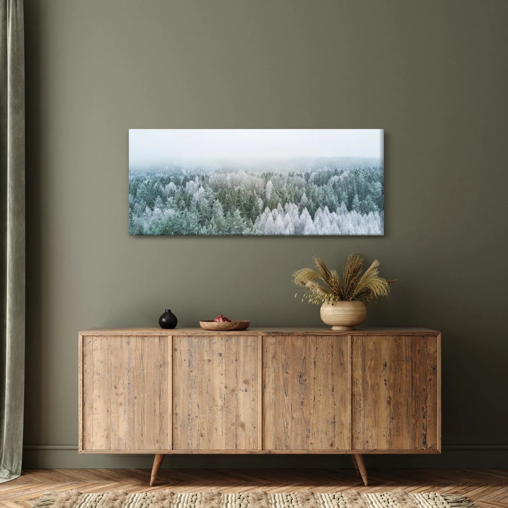 Kép - Havas erdőcsúcsok (120x50 cm)