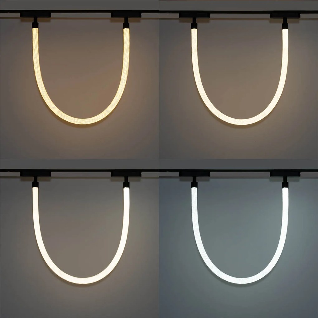 Modern fehér függőlámpa 1 fázisú sínrendszerhez 8W 3000K - Magnetic Tautau