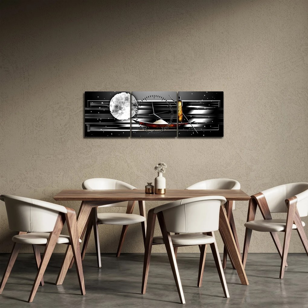 Egy őskori festmény képe (órával) (90x30 cm)