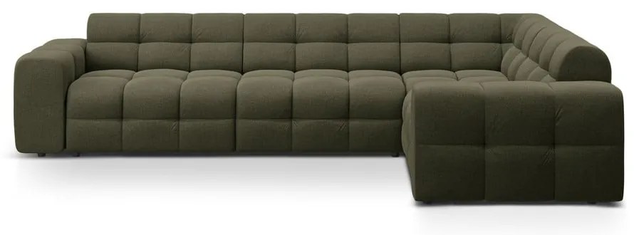 Zöld sarokkanapé (jobb oldali-L alakú) Kendal – Micadoni