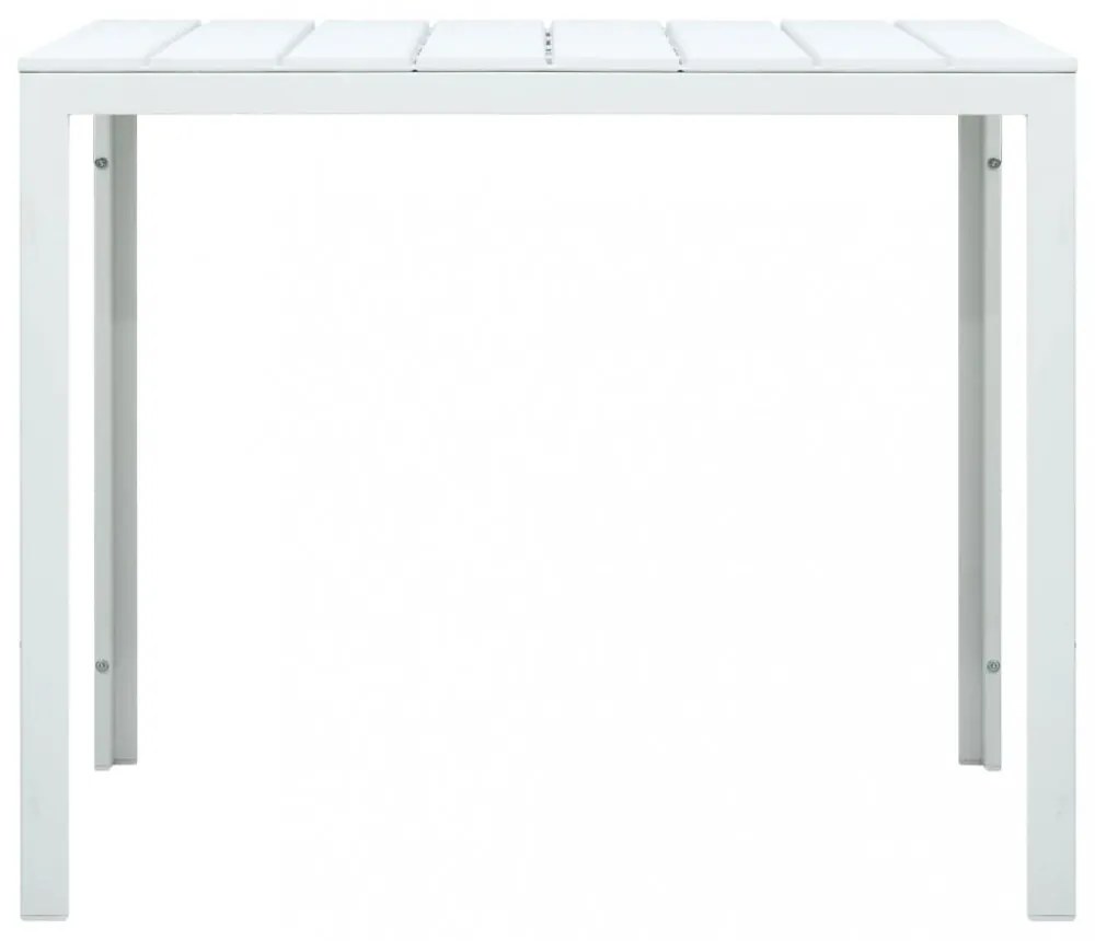 fehér fautánzatú HDPE dohányzóasztal 78 x 78 x 74 cm