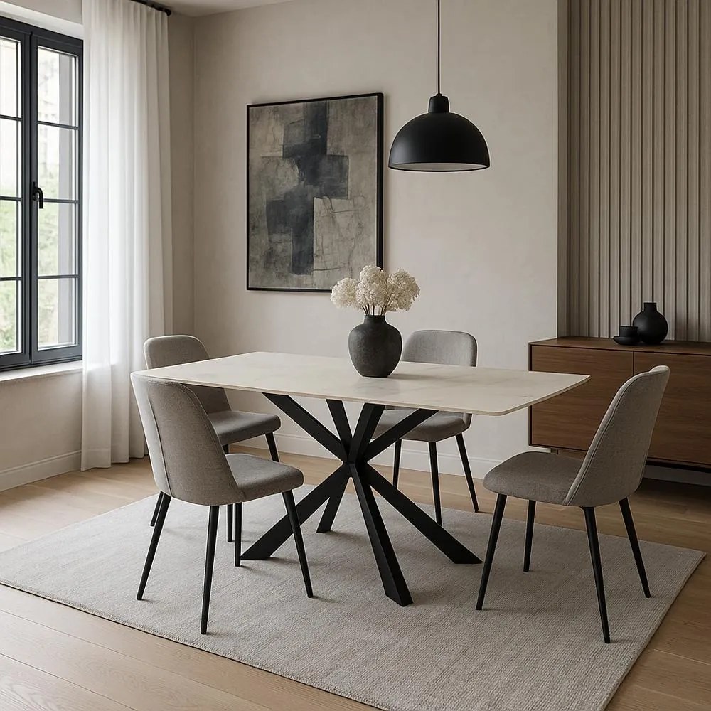 AVENBERG ATLAS 200 Étkezőasztal - fehér