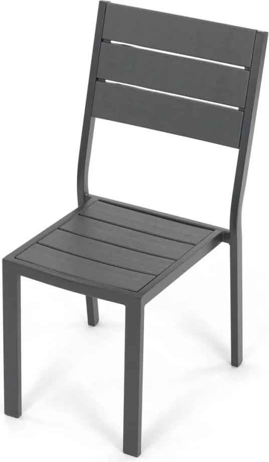 Kerti bútor garnitúra 156x78x74 cm, polywood, szürke, GREY