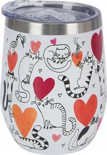 Thermo bögre Macskavilág Szívek 330 ml