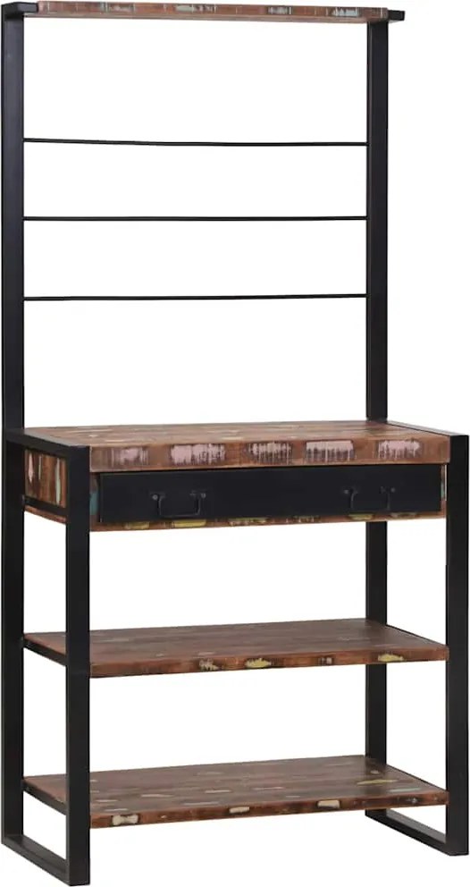 vidaXL Konyhai polc Több szín és Fekete 80 x 40 x 160 cm