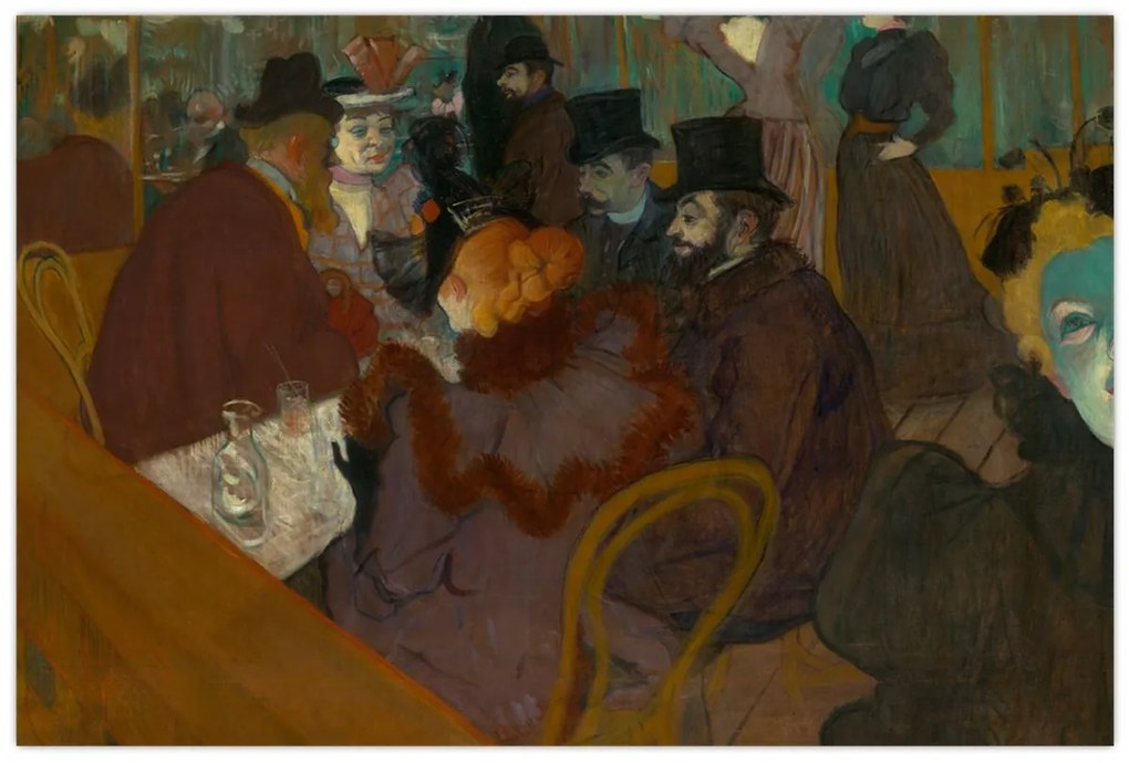 Kép - Henri de Toulouse-Lautrec, At the Moulin Rouge, reprodukciók (90x60 cm)