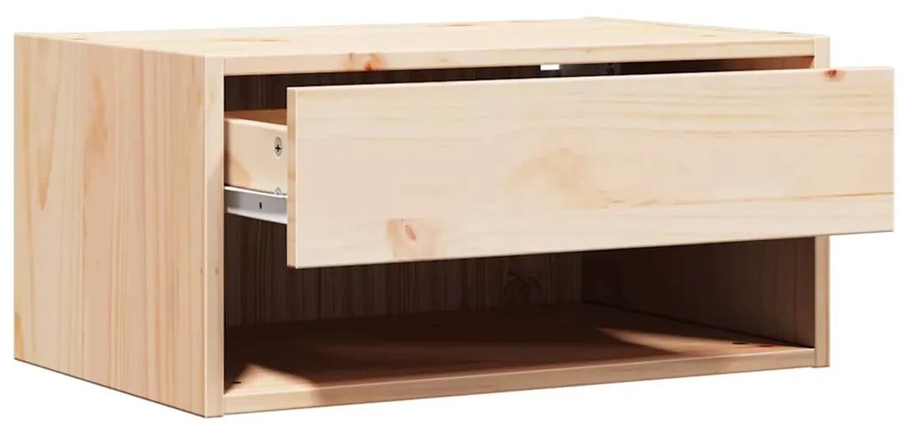Éjjeli asztal fiókkal Barna 50 x 32.5 x 24 cm Tömör fenyőfa