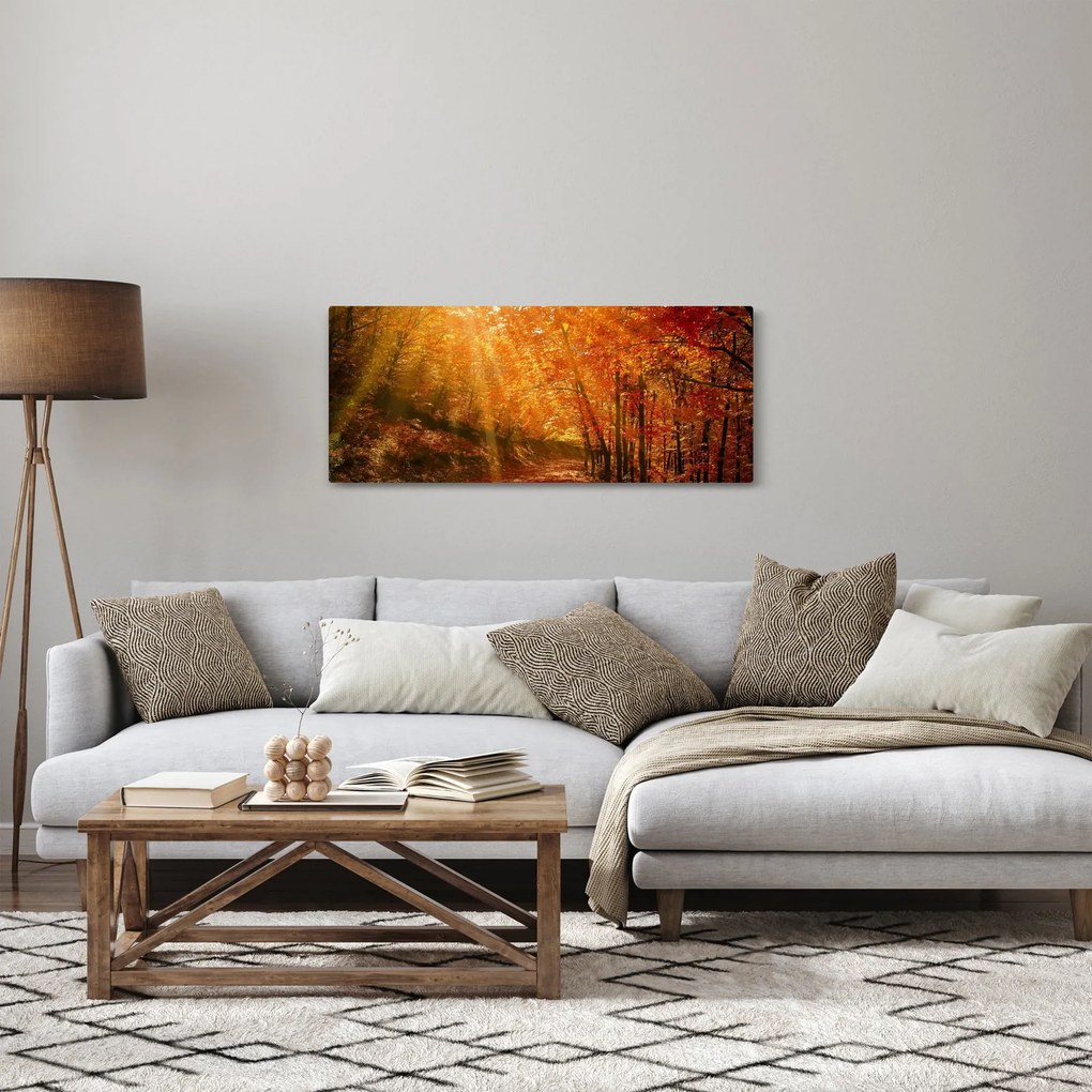 Őszi erdő képe (120x50 cm)