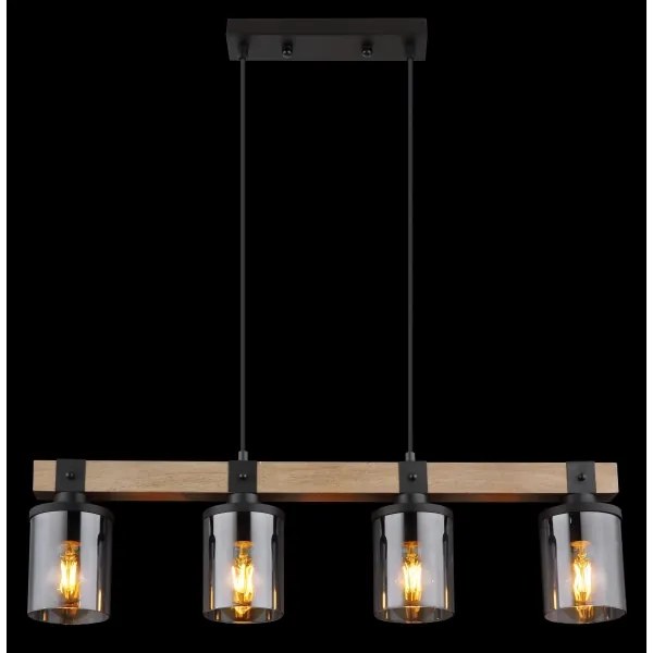 Globo 15555-4H - Csillár zsinóron LILA 4xE27/60W/230V