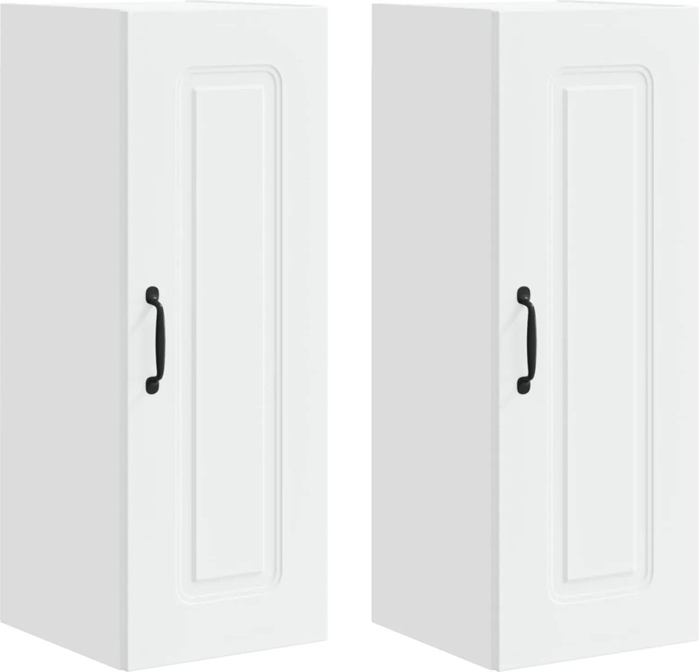 vidaXL Konyhaszekrény Kalmar 2 pcs Fehér 30 x 31 x 80 cm Faanyag