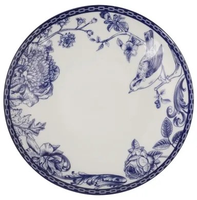 24 darabos étkészlet fehér/kék/porcelán