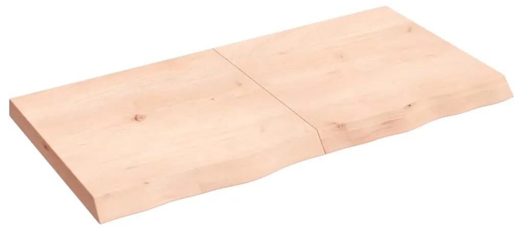 kezeletlen tömör tölgyfa fali polc 120x60x(2-6) cm