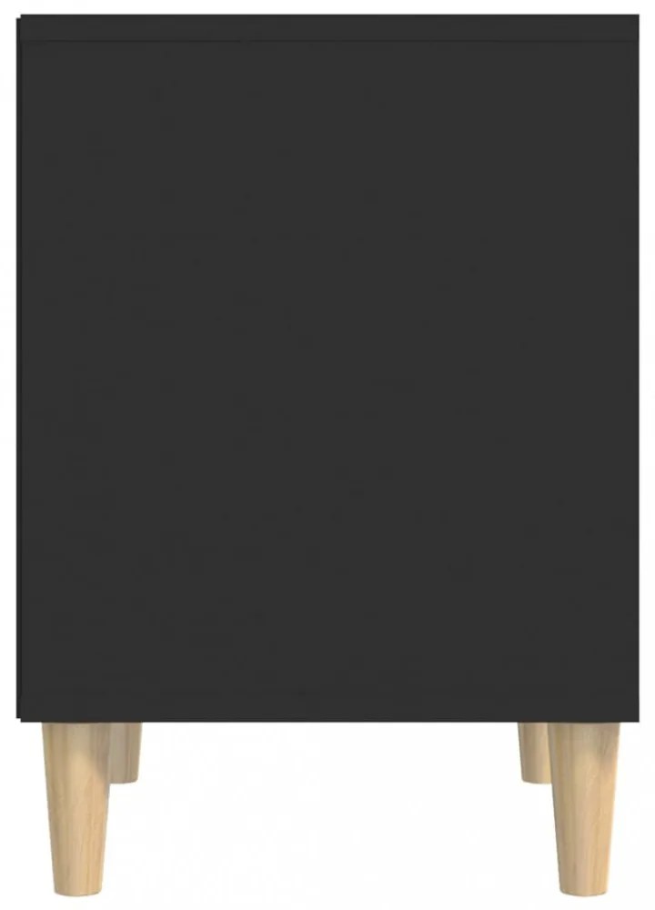 fekete szerelt fa éjjeliszekrény 40 x 35 x 50 cm