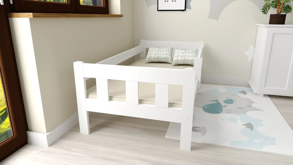 Gyerekágy NESTY 90 x 200 cm, fehér Matrac: Matrac nélkül, Ágyrács: Lamellás ágyráccsal