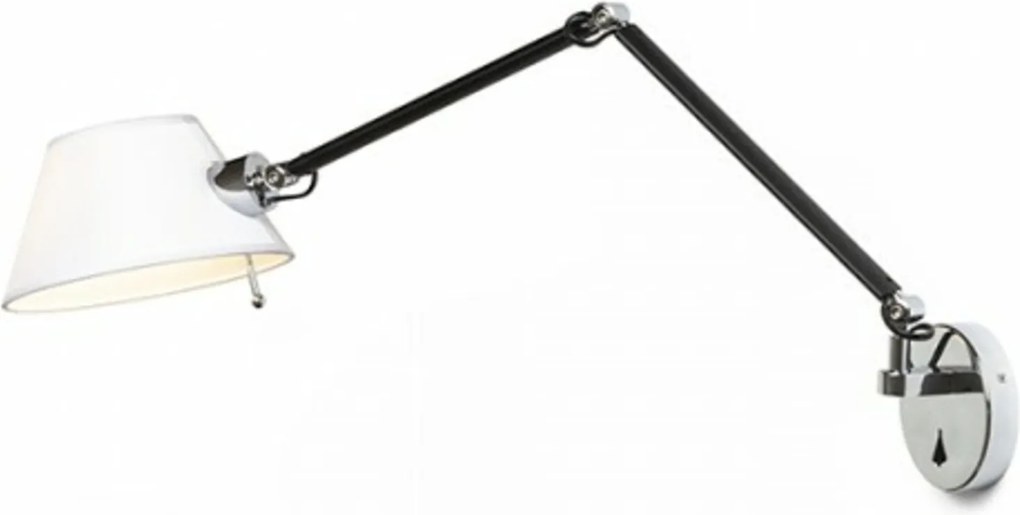 Rendl Montana fali lámpa fehér/fekete króm, E27, 28W, 230V, kétkarú