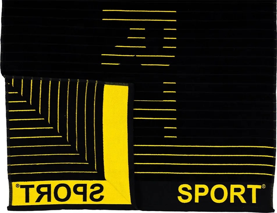 SPORT Strandtörölköző fekete 165x90cm