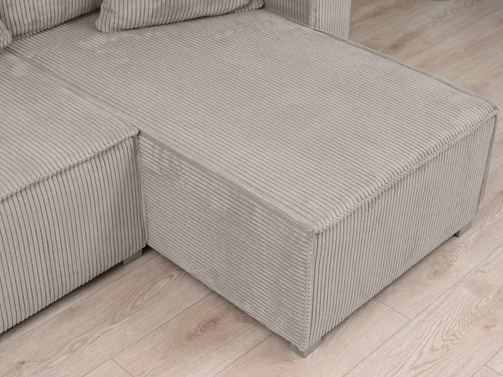 AKCIÓ Bézs U alakú ülőgarnitúra SMART COSARO 295x140 cm II. minőség
