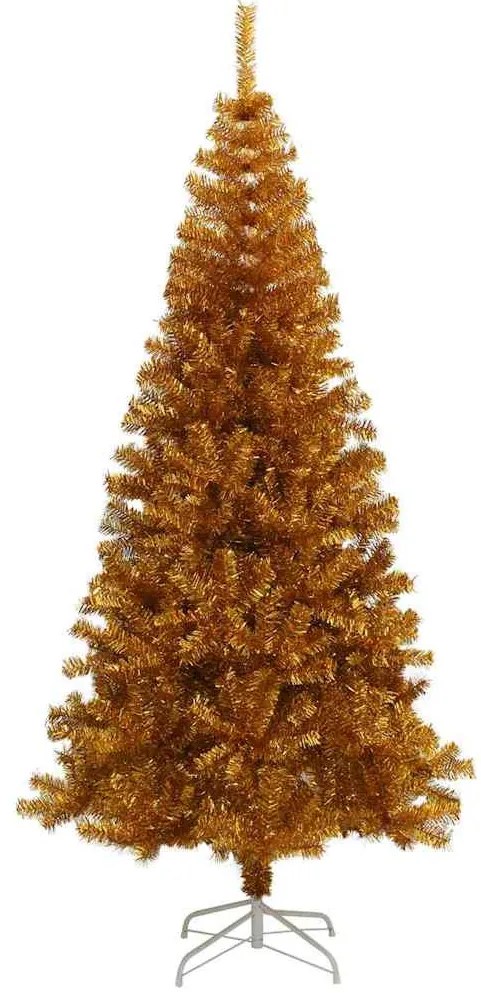 Karácsonyfa 300 LED-del állvánnyal Arany 210 cm PET