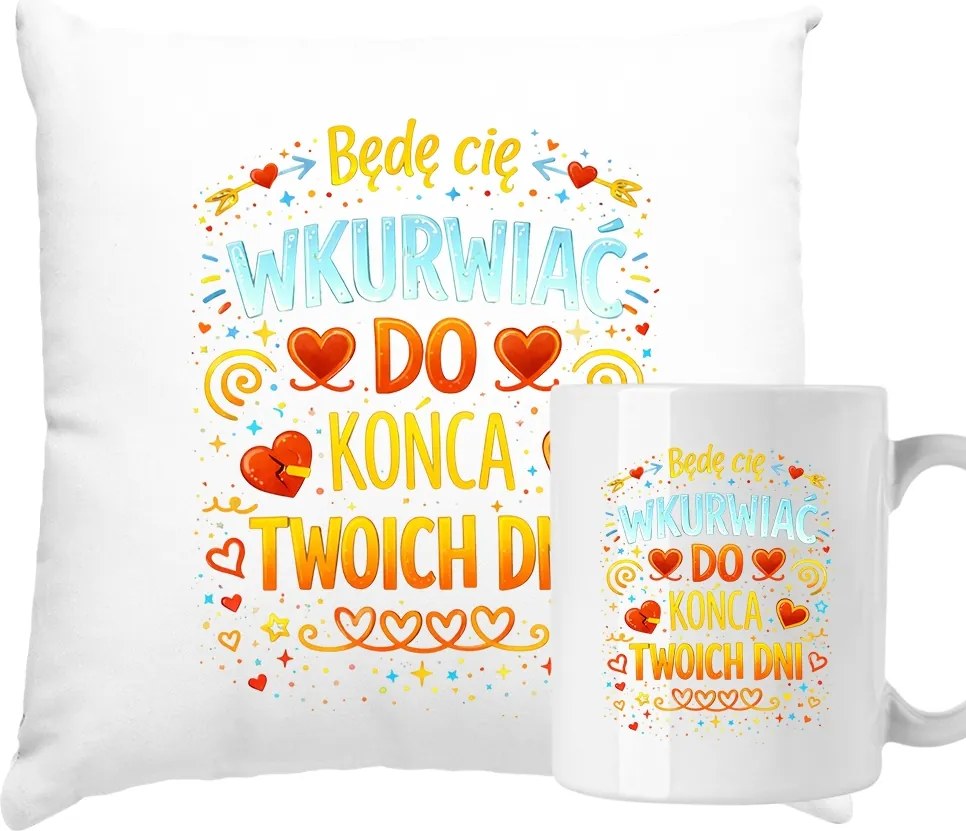 Bögre és Párna Szett Valentin Napra Ajándék Férjnek Fiú Barátnak