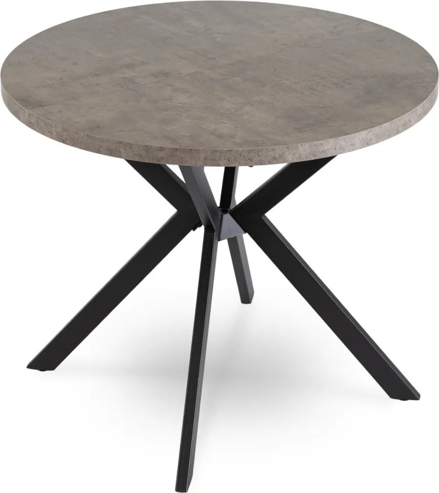 Stół LUGO Rozkładany 90-190 cm Beton/Czarny