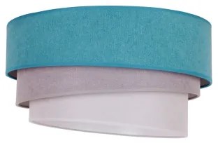 Duolla - Csillár zsinóron TRIO 1xE27/15W/230V átm. 45 cm türkiz/szürke/fehér