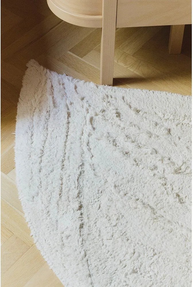 Krémszínű mosható-kézi szövésű pamut gyerek szőnyeg 100x120 cm Swan – Lorena Canals